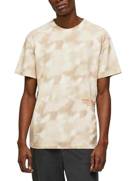 T-Shirt Pepe Jeans Rickie Beige per Uomo