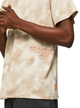 T-Shirt Pepe Jeans Rickie Beige per Uomo