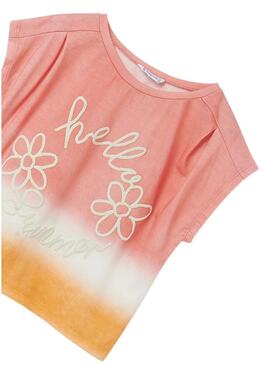 T-Shirt Mayoral Tie Dye Rosa per Bambina