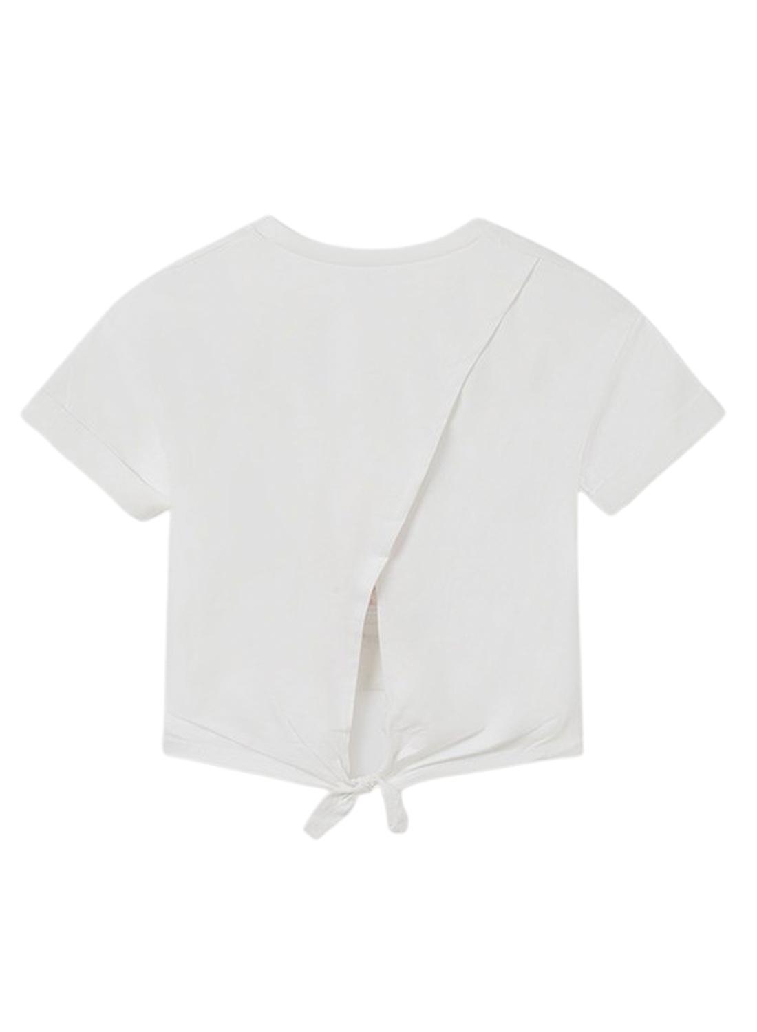T-Shirt Mayoral Schienale apribile Bianco per Bambina