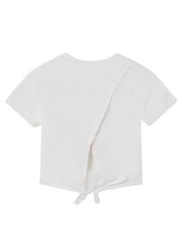 T-Shirt Mayoral Schienale apribile Bianco per Bambina