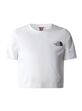 T-Shirt The North Face Crop Dome Bianco per Bambina