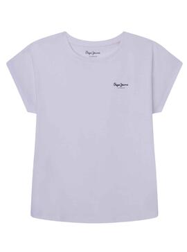 T-Shirt Pepe Jeans Bloomy Bianco per Bambina