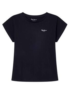 T-Shirt Pepe Jeans Bloomy Nero per Bambina