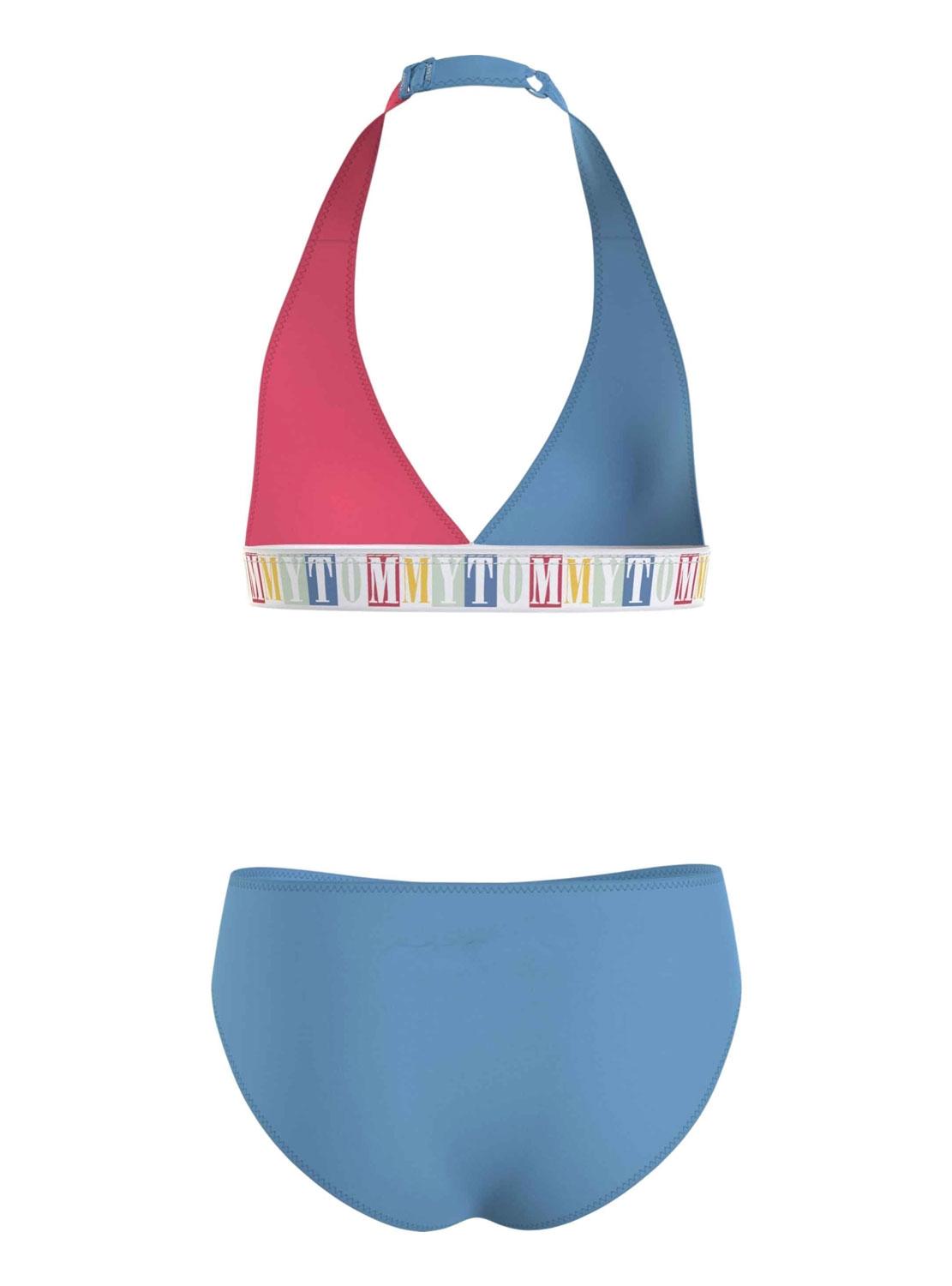 Bikini Tommy Hilfiger Triangle Blu per Bambina