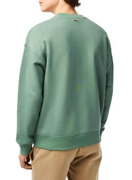 Felpa Lacoste Vintage Verde per Uomo
