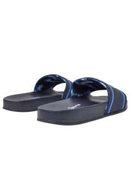 Flip flops Pepe Jeans Slider Logo Blu Navy per Bambino