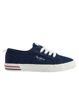 Sneakers Pepe Jeans Brady Basic Blu Navy Bambino