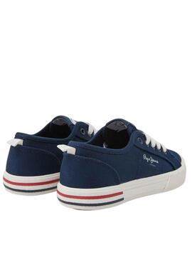 Sneakers Pepe Jeans Brady Basic Blu Navy Bambino