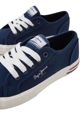 Sneakers Pepe Jeans Brady Basic Blu Navy Bambino