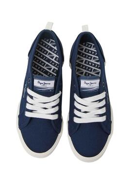 Sneakers Pepe Jeans Brady Basic Blu Navy Bambino