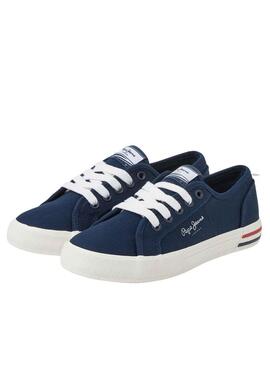 Sneakers Pepe Jeans Brady Basic Blu Navy Bambino