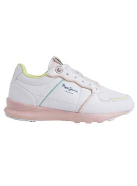 Sneakers Pepe Jeans York Candy Bianco per Bambina