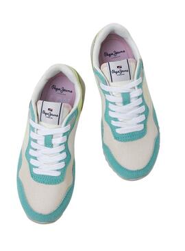 Sneakers Pepe Jeans London Basic Turchese Bambina