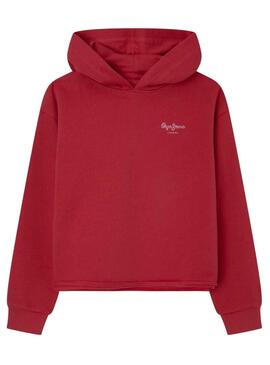 Felpa Pepe Jeans Elicia Rosso per Bambina