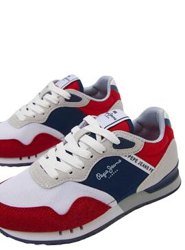 Sneakers Pepe Jeans London May Rosso per Bambino