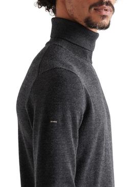 Pullover Superdry Merino Rollneck Grigio per Uomo