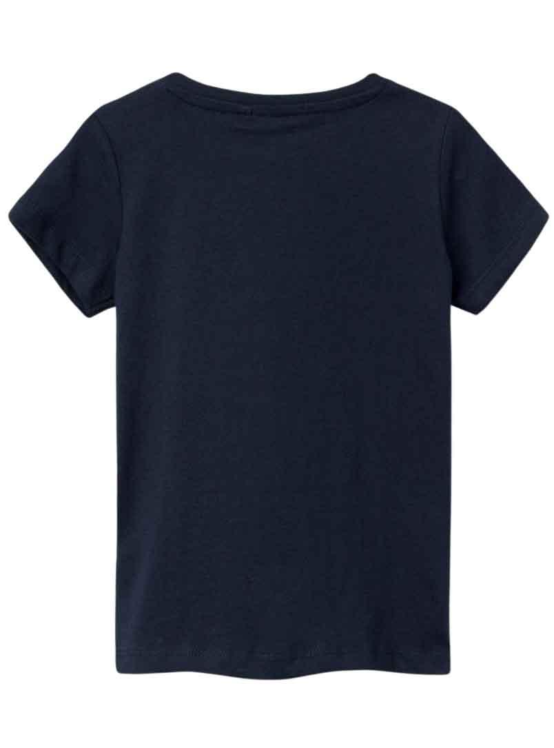 T-Shirt Name It Diana Blu Navy per Bambina