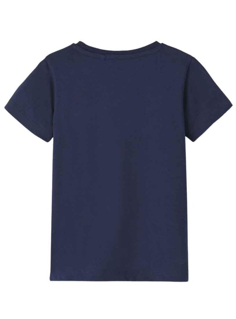 T-Shirt Name It Dean Blu Navy per Bambino