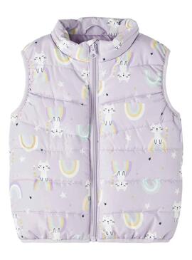 Gilet Name It Mylane Lila per Bambina