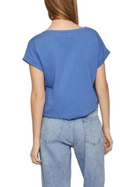 T-Shirt Vila Dreamers Blu per Donna