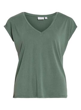 T-Shirt Vila Modala Verde per Donna