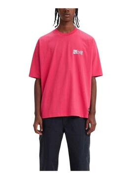 T-Shirt Levis Skate Rosa per Uomo