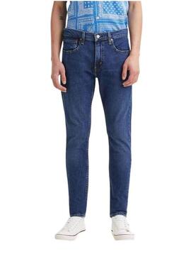 Pantaloni Jeans Levis 512 Slim Blu Navy per Uomo