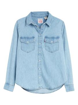 Camicia Levis Western Blu per Donna