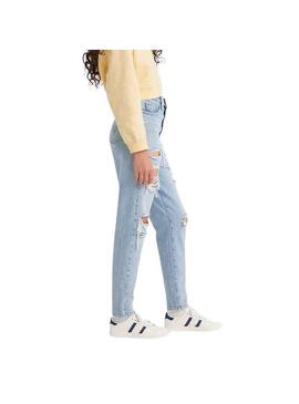 Pantaloni Jeans Levis Mom Jean Blu Claro Donna