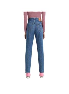 Pantaloni Jeans Levis Mom Jean Blu per Donna