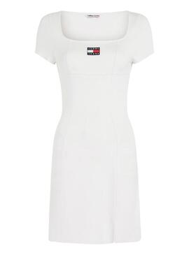 Vestito Tommy Jeans Archive Bianco per Donna