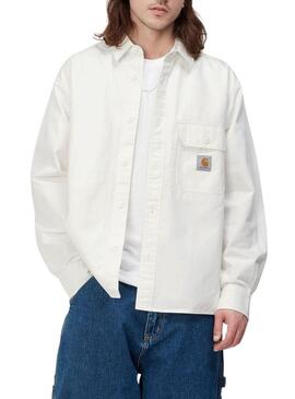 Overshirt Carhartt Reno Bianco per Uomo