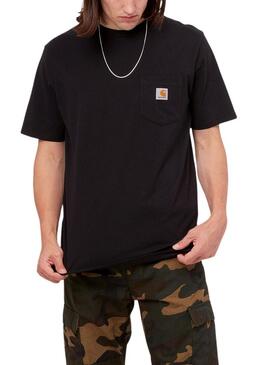 T-Shirt Carhartt Pocket Nero per Uomo