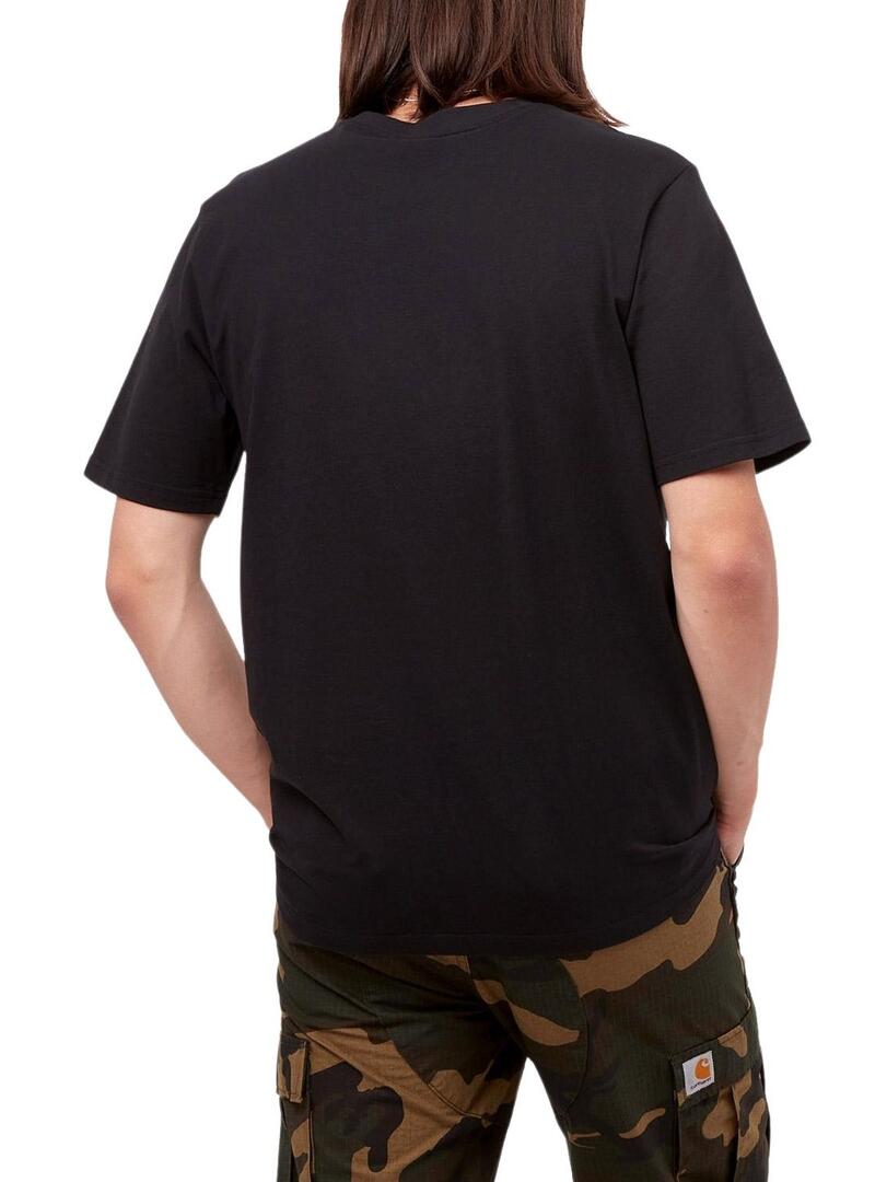 T-Shirt Carhartt Pocket Nero per Uomo