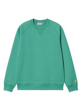 Felpa Carhartt Chase Verde per Uomo