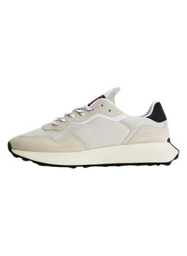 Sneakers Tommy Jeans Suola Runner Beige Uomo