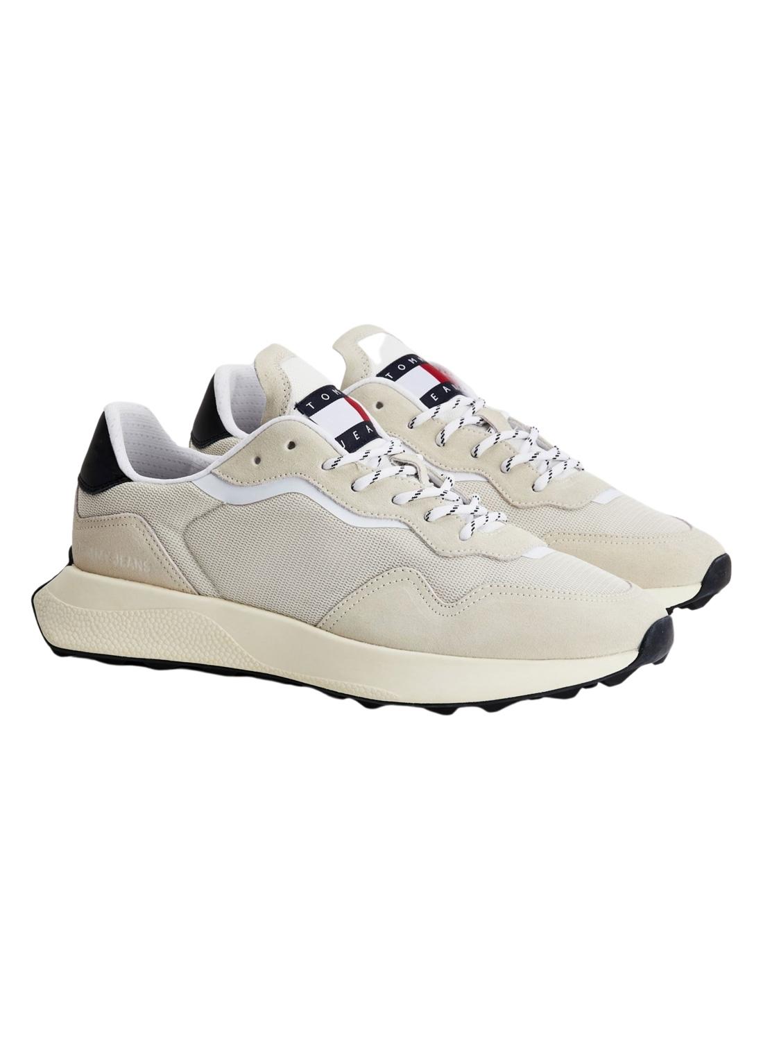 Sneakers Tommy Jeans Suola Runner Beige Uomo