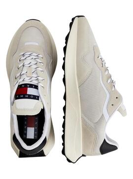 Sneakers Tommy Jeans Suola Runner Beige Uomo