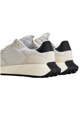 Sneakers Tommy Jeans Suola Runner Beige Uomo