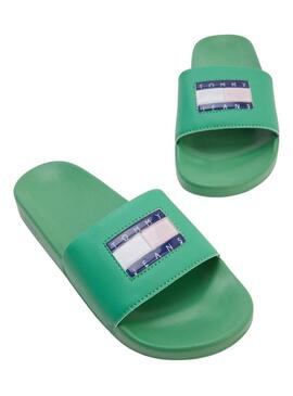 Flip flops Tommy Jeans Flag Print Pool Verde Donna