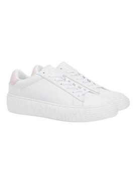 Sneakers Tommy Jeans New Suola Cupsole Bianco Donna