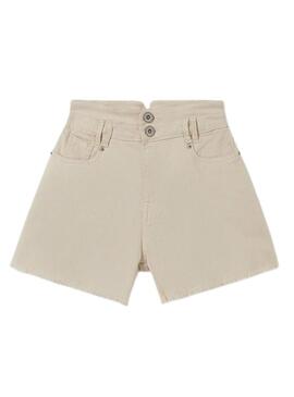 Short Mayoral Sarga Beige per Bambina