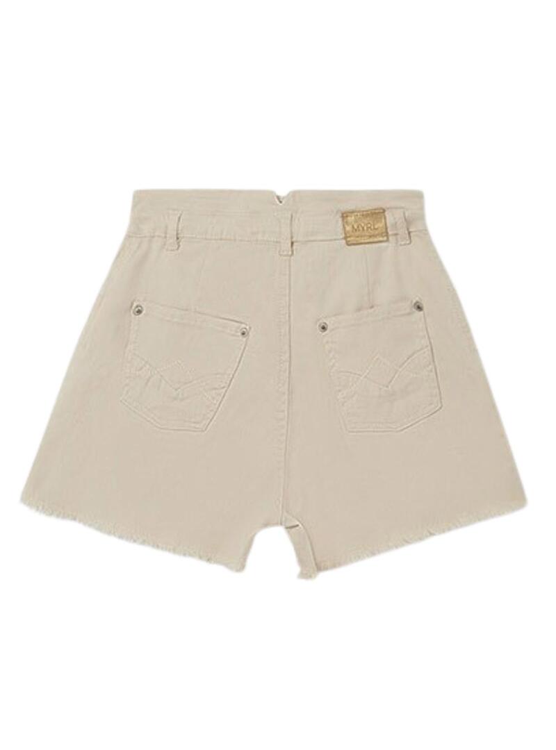 Short Mayoral Sarga Beige per Bambina