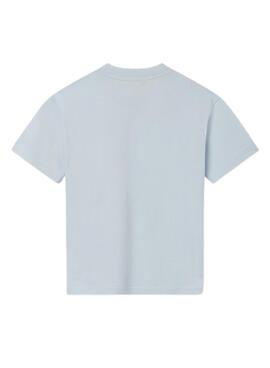 T-Shirt Mayoral Rediscover Blu Claro per Bambino