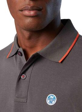 Polo North Sails Sport Grigio per Uomo