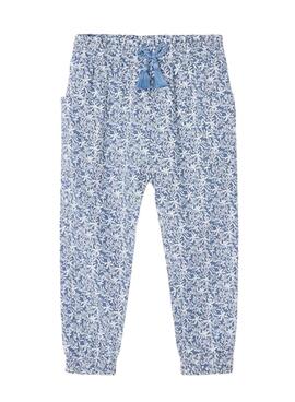 Pantaloni Mayoral Printed Blu per Bambina