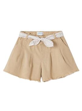 Short Mayoral Sarga Marrone per Bambina