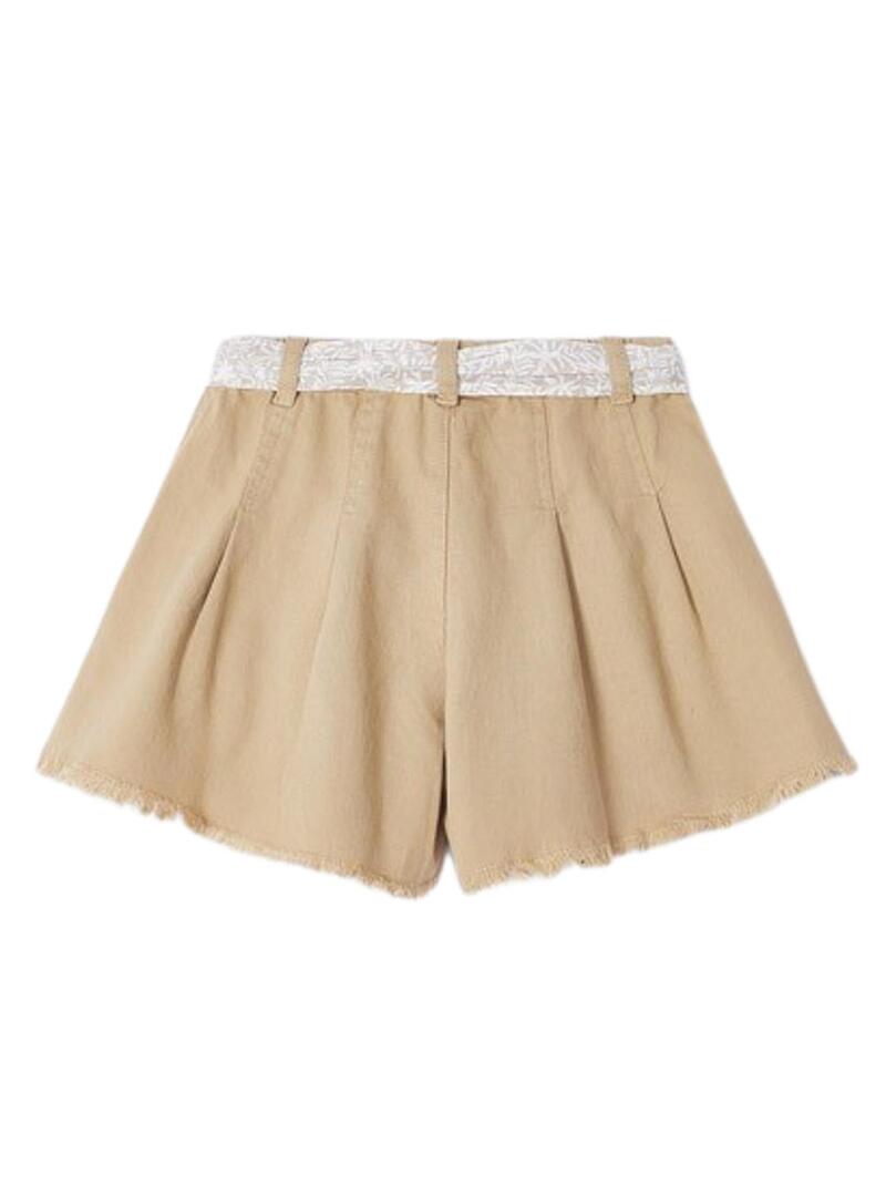 Short Mayoral Sarga Marrone per Bambina