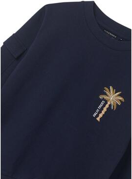 Felpa Mayoral Tasca Blu Navy per Bambino